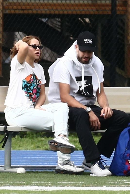 SHAKIRA and Gerard Pique at Soccer Field in Miami 12/28/2019