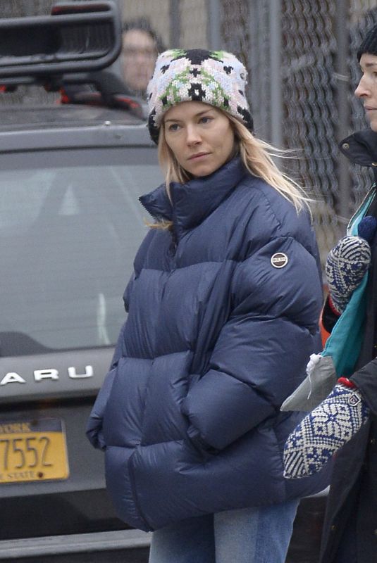 SIENNA MILLER Out in New York 12/16/2019