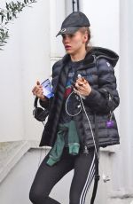 SUKI WATERHOUSE Out and About in London 12/30/2019