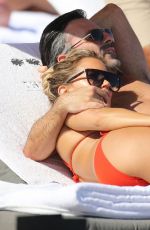 SYLVIE MEIS in a Red Bikini on the Beach in Miami 12/01/2019