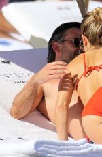 SYLVIE MEIS in a Red Bikini on the Beach in Miami 12/01/2019