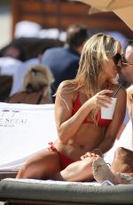 SYLVIE MEIS in a Red Bikini on the Beach in Miami 12/01/2019