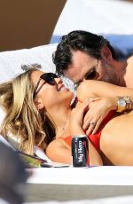 SYLVIE MEIS in a Red Bikini on the Beach in Miami 12/01/2019