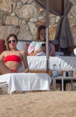 TATIANA DIETEMAN in a Red Bikini at a Beach in Mexico 12/30/2019