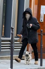 VANESSA PARADIS Out with Her Dog in Paris 12/14/2019