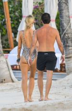 VOGUE WILLIAMS in Swimsuit at a Beach in St Barts 12/15/2019
