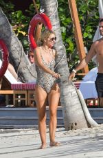 VOGUE WILLIAMS in Swimsuit at a Beach in St Barts 12/15/2019