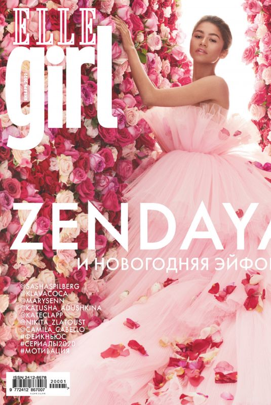 ZENDAYA COLEMAN in Elle Girl Magazine, Russia January 2020