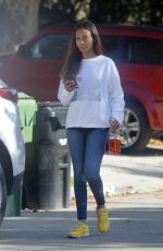 ZOE SALDANA Makeup Free Out in Beverly Hills 12/13/2019