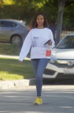 ZOE SALDANA Makeup Free Out in Beverly Hills 12/13/2019