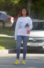 ZOE SALDANA Makeup Free Out in Beverly Hills 12/13/2019