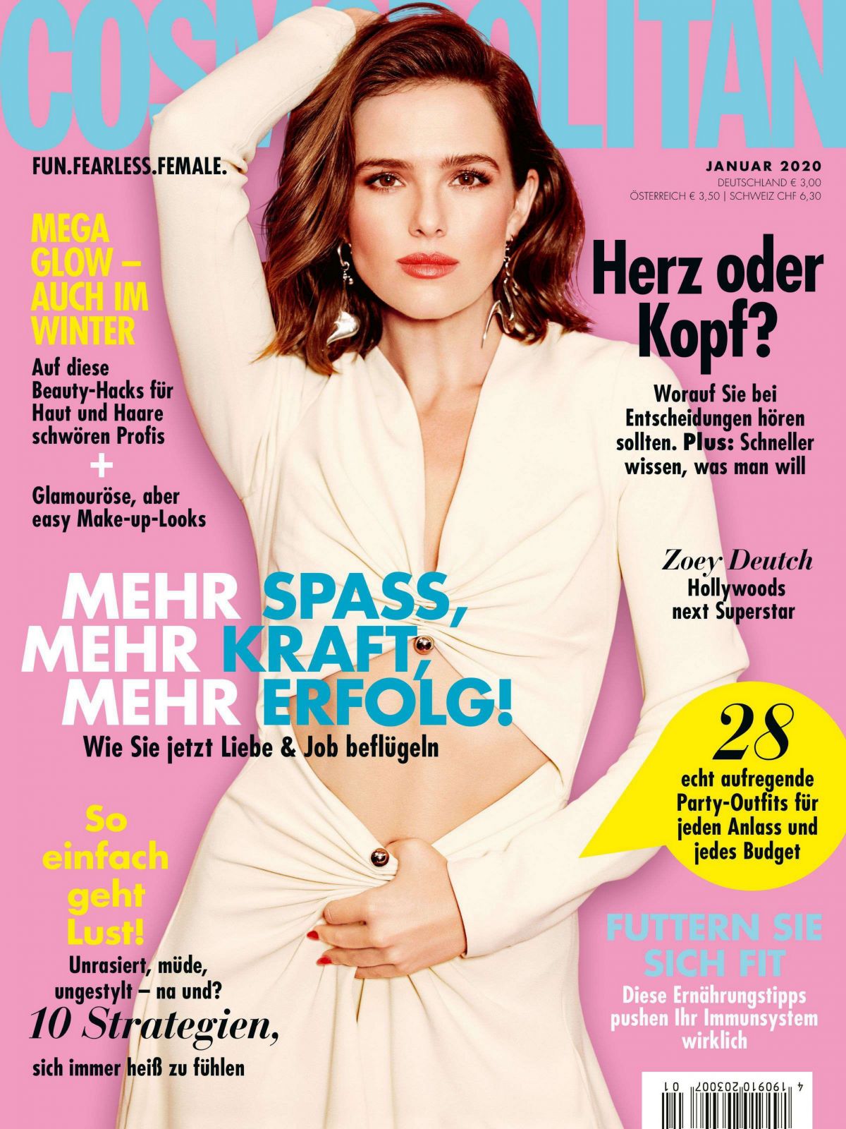 ZOEY DEUTCH in Cosmopolitan Magazine, Germany January 2020 – HawtCelebs