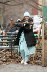 ZOEY DEUTCH on the Set of The Politician in New York 12/18/2019