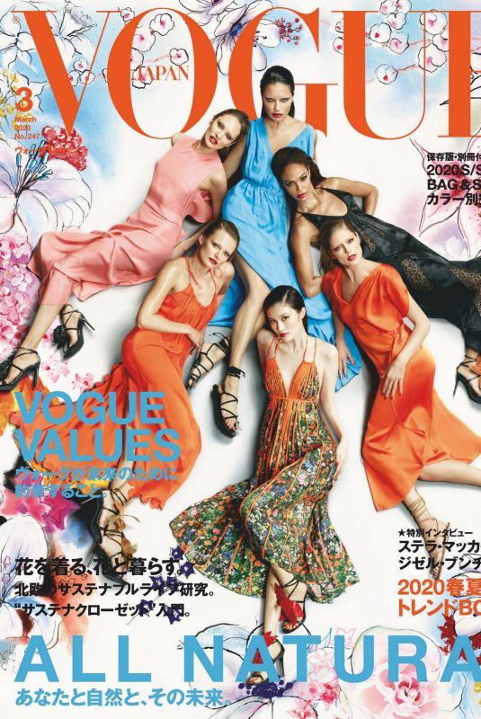 ADRIANA LIMA, CANDICE SWANEPOEL, DOUTZEN KROES, EDITA VILKEVICIUTE, JOAN SMALLS and SUI HE in Vogue Magazine, Japan March 2020