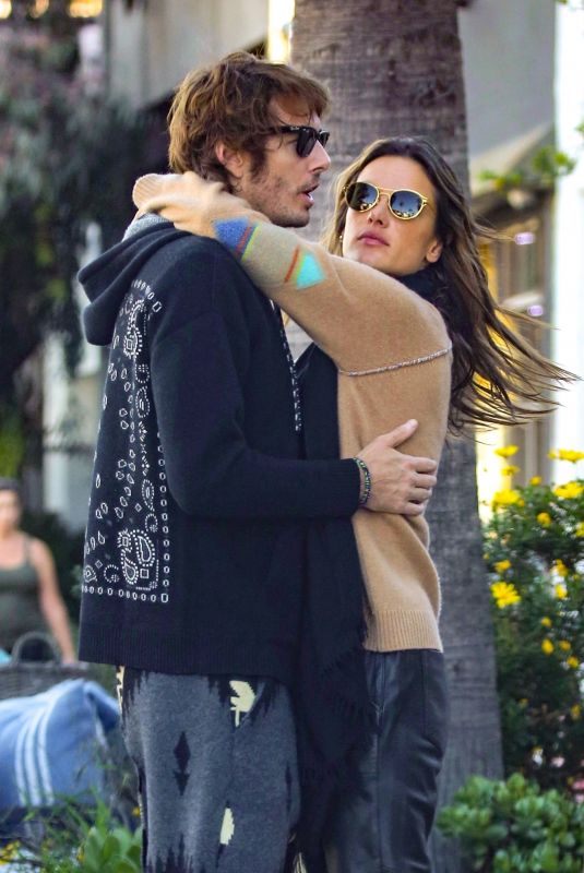 ALESSANDRA AMBROSIO and Nicolo Oddi at Gjelina in Venice Beach 01/23/2020