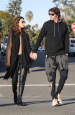 ALESSANDRA AMBROSIO and Nicolo Oddi at Gjelina in Venice Beach 01/23/2020