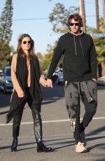 ALESSANDRA AMBROSIO and Nicolo Oddi at Gjelina in Venice Beach 01/23/2020