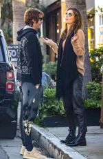ALESSANDRA AMBROSIO and Nicolo Oddi at Gjelina in Venice Beach 01/23/2020