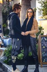 ALESSANDRA AMBROSIO and Nicolo Oddi at Gjelina in Venice Beach 01/23/2020