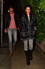 ALESSANDRA AMBROSIO and Nicolo Oddi Out for Dinner in Santa Monica 01/25/2020
