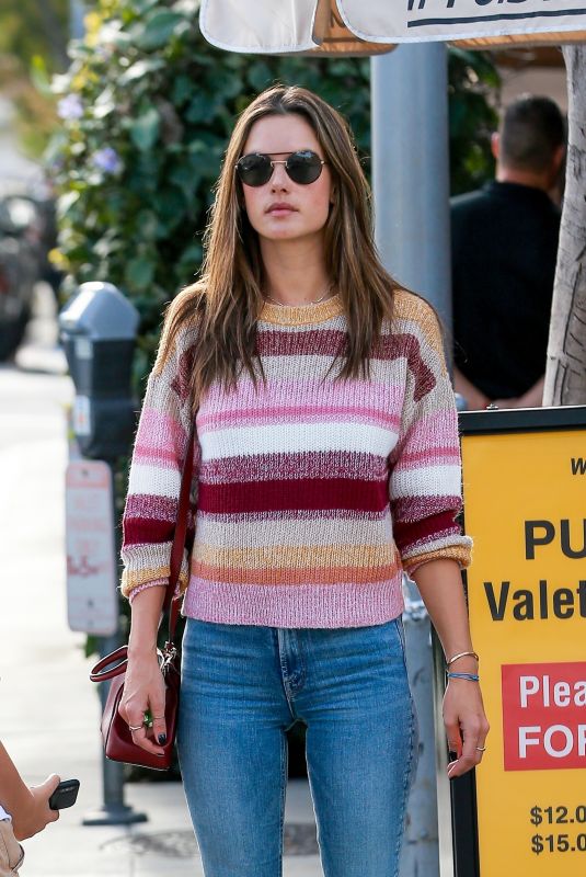 ALESSANDRA AMBROSIO at Il Pastaio in Beverly Hills 01/29/2020