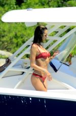 ALESSANDRA AMBROSIO in a Red Bikini on Holiday in Florianopolis 01/05/2020