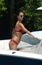 ALESSANDRA AMBROSIO in a Red Bikini on Holiday in Florianopolis 01/05/2020