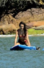 ALESSANDRA AMBROSIO in a Red Bikini on Holiday in Florianopolis 01/05/2020
