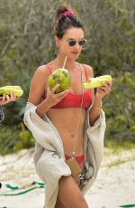 ALESSANDRA AMBROSIO in Bikini on the Beach in Florianopolis 01/18/2020