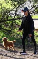 ALESSANDRA AMBROSIO Out Hiking with Her Dog in Pacific Palisades 01/23/2020