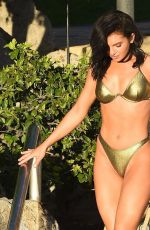 ALEXANDRA CANE in a Gold Bikini for Her Fitness App in Tenerife 01/06/2020