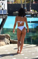 ALEXANDRA CANE in a White BIkini at a Pool in Cuba 01/22/2020