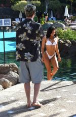 ALEXANDRA CANE in a White BIkini at a Pool in Cuba 01/22/2020