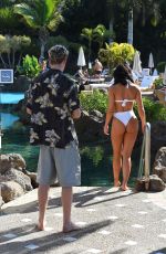 ALEXANDRA CANE in a White BIkini at a Pool in Cuba 01/22/2020