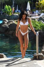 ALEXANDRA CANE in a White BIkini at a Pool in Cuba 01/22/2020