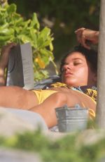 ALISHA WAINWRIGHT in Bikini at a Beach in Tulum 01/25/2020