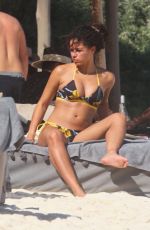 ALISHA WAINWRIGHT in Bikini at a Beach in Tulum 01/25/2020
