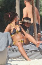ALISHA WAINWRIGHT in Bikini at a Beach in Tulum 01/25/2020