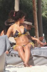 ALISHA WAINWRIGHT in Bikini at a Beach in Tulum 01/25/2020