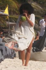 ALISHA WAINWRIGHT in Bikini at a Beach in Tulum 01/25/2020