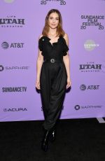 ALISON BRIE at Promising Young Woman Premiere at 2020 Sundance Film Festival 01/25/2020