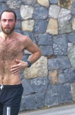 ALIZEE THEVENET Out Jogging in St. Bbarth 12/31/2019