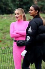 AMANDA HOLDEN and ALISHA DIXON on the Set of Britain