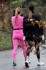 AMANDA HOLDEN and ALISHA DIXON on the Set of Britain