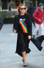 AMANDA HOLDEN Leaves Heart Radio in London 01/29/2020