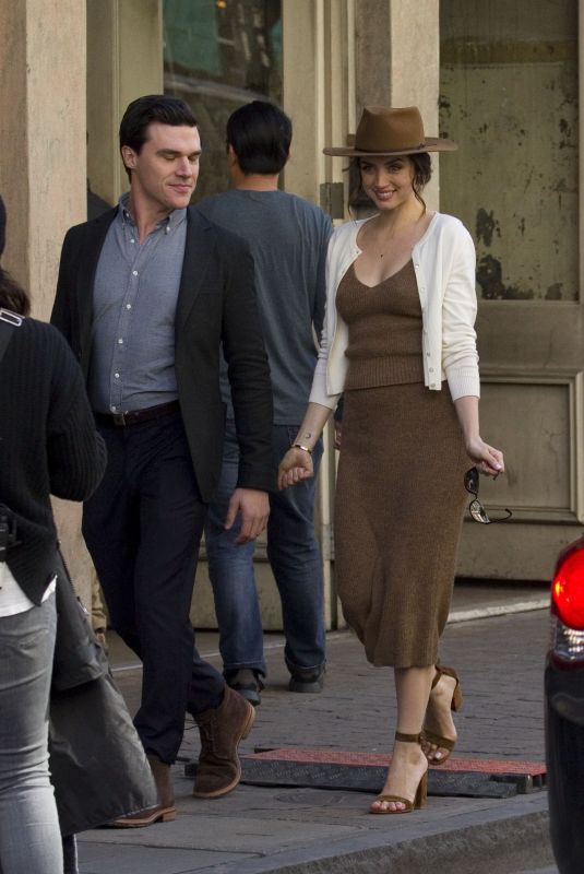 ANAN DE ARMAS and Finn Wittrock on the Set of Deep Water in New Orleans 01/20/2020