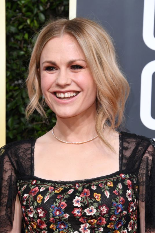 ANNA PAQUIN at 77th Annual Golden Globe Awards in Beverly Hills 01/05/2020