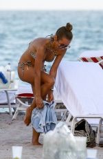 ANNEMARIE CARPENDALE in Bikini on the Beach in Miami 01/03/2020