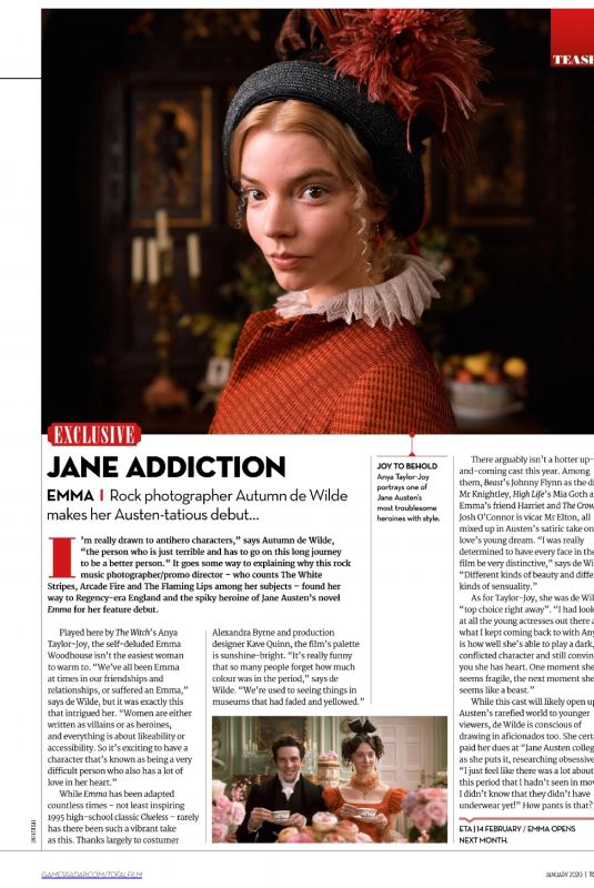 ANYA TAYLOR-JIY in Total Film Magazine, January 2020