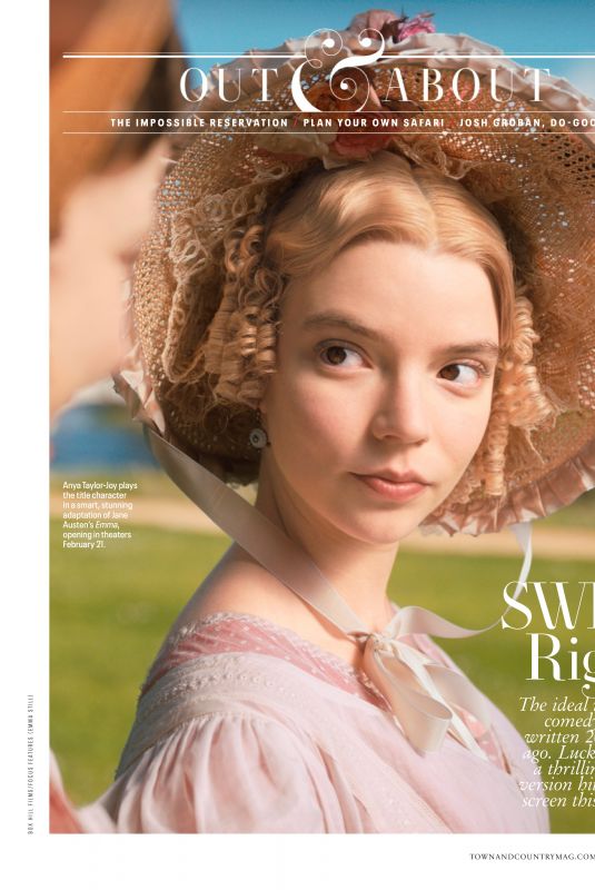 ANYA TAYLOR-JOY in Town & Country Magazine, February 2020